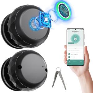 Fingerprint Door Lock, Smart Biometric Door Knob with App Control & 2 Keys, Type-C Port Emergency Charging, Keyless Thumbprint Entry Door Knob for Bedroom, Front Door, Garage, Apartment, Office Fingerprint Door Lock, Smart Biometric Door Knob with App Control & 2 Keys, Type-C Port Emergency Charging, Keyless Thumbprint Entry Door Knob for Bedroom, Front Door, Garage, Apartment, Office