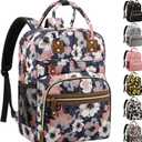 Diaper Bag Backpack Tote for Women Large Capacity, Multifunctional Waterproof Baby Bag with Insulated Pockets For Baby Girl Boy Mama, Maternity Bag Floral Painting