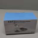 Metal Wireless Charging Station for Samsung/Android Charger,4 in 1 Nightstand Watch Charger Fast Charging Stand with Night Light for Samsung S25/S24/S23 Ultra/Buds3,Only for Galaxy Watch 8/7/6/5,Black