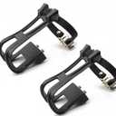Leadrise1 Pair Nylon Cycling MTB Road Mountain Bike Bicycle Pedal Toe Clip Strap Belts- Toe Cages for Peloton Bike,Exercise Bike Pedals - Universal Fit Bicycle Pedal
