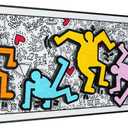 Display Board Compatible with Lego Art 31216 Keith Haring Dancing Figures  Premium Acrylic Wall Frame for 5 Minifigures | Horizontal Hanging Frame Only, No Figures or Bricks Included (38"x15")