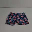 Soothfeel Women's High Waisted Swim Board Shorts 5 Inch UPF 50+ Tummy Control Bathing Suit Bottoms for Women with Pockets (Large, Navy Flower)
