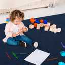 7x10 Large Area Rugs for Living Room Bedroom,Soft Memory Foam Modern Indoor Fuzzy Shaggy Rug, Low Pile Carpet for Kids Room Nursery Home Decor, Blue