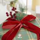 2 x MEEDEE Rust Velvet Ribbon 1 Inch Single Face Nylon Velvet Ribbon 2 Rolls 20 Yards Rust Red Ribbons for Christmas Tree, Gift Wrappig, Rustic Wreath, Velvet Bow Making, Floral Bouquet, Home Decor