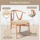 Cozyide Outdoor Chair Cushions, Waterproof Patio Seat Cushions with Adjustable Straps, Round Corner Patio Chair Cushions for Garden, Beige, 17x16x2 Inch (Pack of 4)