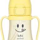 GROSMIMI x KNOTTED Flip Top Spill Proof Sippy Cup, PPSU, BPA Free, Stage 2 Straw for Toddlers (Smile 6oz)