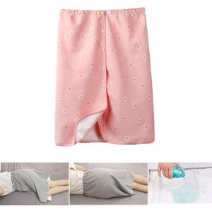 Unisex Full Open Adult Diaper Skirt, Waterproof, Adjustable, Reusable Incontinence for Adults, Elderly, Children(Pink, XXL) (2X-Large)