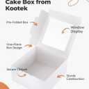 Kootek 24pcs Cake Boxes with Window, 10 x 10 x 5 Inches Bakery Boxes Treat Cookie Dessert Boxes Pastry Box for Cake, Chocolate Covered Strawberries, Cupcakes, Donuts, Baked Goods