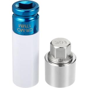 uxcell Vehicle 1 Set 301 Wheel Lock Lug Nut Anti Theft Lug Nut Screw Removal Socket Key for Mercedes Benz Wheel Lock Key with Protector Nut Socket