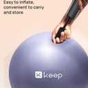 KEEP Pilates Small Exercise Ball Anti-Burst - Thickened Yoga Ball With Pump for Physical Therapy, Fitness, Workout, and Core Strength (65cm, Purple)