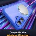 Diaclara Magnetic Designed for iPhone 16 Case, Full Body Rugged Case with Built-in Privacy Touch Sensitive Anti-Scratch Screen Protector, Upgraded [Full Camera Protection] (Ultramarine)