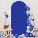 Blue Wedding Arch Cover Arch Backdrop Stand Cover 6.6FT Arch Wall Backdrop Cover Fitted Spandex Arch Cover Fabric Round Top Chiara Wedding Arch Cover for Happy Birthday Gender Reveal Garden Decoration