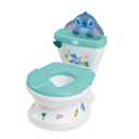 Bright Starts Disney Junior Stitch My Size Potty Training Toilet, Toddler Potty Chair with Flushing & Cheering Sounds, Removable Seat with Splash Guard & Handles, Ages 18+ Months, Up to 50 lbs