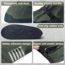 Waterproof Shoe Covers Rain Boot Cover for Men and Women (Large, Blackish Green)