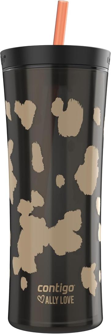 Contigo x Ally Love Shake & Go Tumbler, Autoclose Lid, Leak Proof, 20oz, Licorice