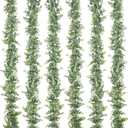 Lvydec 6 Pack Artificial Eucalyptus Garland, Fake Eucalyptus Greenery Garland Wedding Backdrop Arch Wall Decor, 6 Feet/Strand Fake Hanging Plant for Table Festival Party Decoration