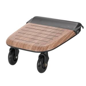 Evenflo Stroller Rider Board, Convenient Riding Options, Non-Skid Surface, Smooth-Ride Wheels, Easy to Use, Holds up to 50 Pounds, No Additional Parts Needed, One Size - Wood Grain
