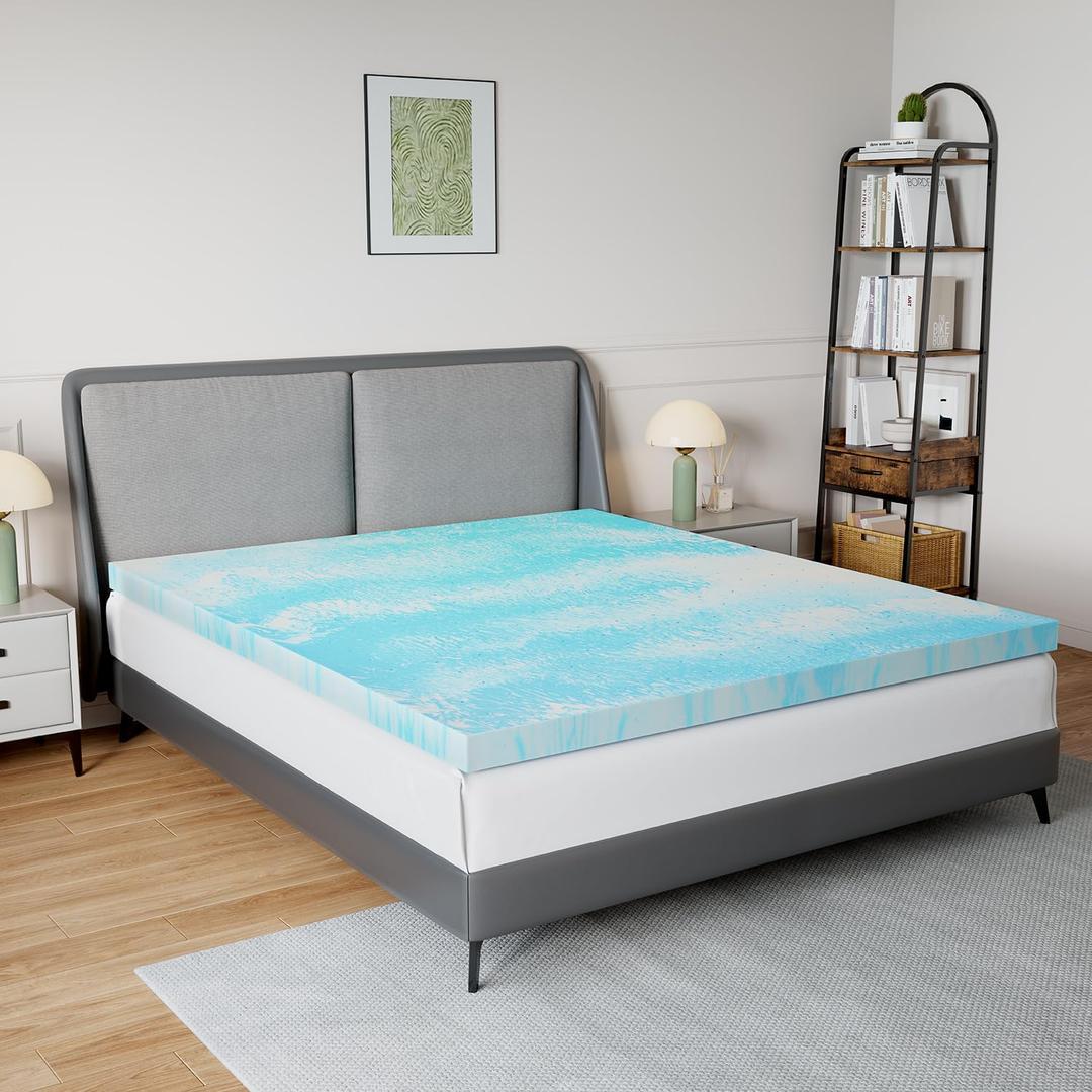 Novilla Mattress Topper Full Size - 2 Inch Cooling Memory Foam Mattress Topper, Slow-Rebound Pressure Relief, Soft Comfort