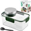 1000ML Upgrade Salad Container with Dressing Cup&Fork, Leakproof Airtight Salad Pod, Dishwasher Safe, 8.275.54.33in Compact Meal Prep Container for Office Picnic Work Travel