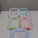 C CREST 5-Pack,3 Compartment Glass Meal Prep Containers Set,34oz, Divided Glass Food Storage Containers with Lids, Glass Lunch Box with Dividers