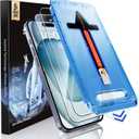 MAGIC JOHN 2 Pack for iPhone 15 Tempered Glass Screen Protector 6.1 inch [Not Max], Auto Dust-Elimination Installation, Bubble Free, Dynamic Island Compatible, HD Clear, Easy Installation