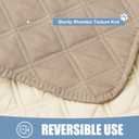 Smiry Waterproof Dog Bed Cover Pet Blanket, Soft Washable Dog Blanket for Furniture Bed Couch Sofa Reversible, Checkered (30"x70", Taupe/Beige)