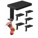 Stocking Holders for Mantle Set of 6, Metal Christmas Stocking Holder, Heavy Duty Stocking Hangers with Non-Slip Protective Pad, Mantle Garland Hanger for | TV Stand | Staircase | Dresser