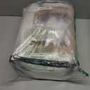 Beige White Pinch Pleated Extra Wide Curtain Panels 108 Inches Long 100 Inch Wide Linen Curtain for Sliding Glass Door Semi Sheer Hooks Rings Privacy 108 Inch Length Drape for Living Room 1 Panel