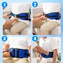 Rhino Valley Gait Belts for Seniors, 59" Gait Belt with 7 Handles, Anti-Slip Padded Gate Belts Medical for Elderly, Transfer Belt with Quick Release Buckle for Standing Aids&Support