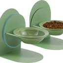 2-Pack Adjustable Cat Bowls with Magnetic Iron Stand & Ceramic Bowls Dual Height & Angle Adjustable, Non-Slip Design for Comfortable Feeding