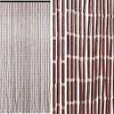 BECHAEO Handmade Bamboo Beaded Curtain for Doorway 65 Strands Hanging Door Beads Curtain for Hallway Window Closet Boho Rustic Hippie Home Store Decor, 35.5 x 75 Inches Coffee