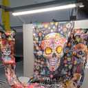 3 Pieces Day of the Dead Porch Sign, Mexican Dia De Los Muertos Party Door Decorations, Day of the Dead Sugar Skull Door Banner for Halloween Home Bathtub Birthday Fiesta Party, 11.8 x 70.9 Inches