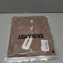 COOFANDY Mens Henley Shirts Cotton Long Sleeve V Neck Button Basic Tees Plain Casual Pullover (Brown, M)