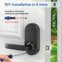 Keypad Door Lock with Handle: Keyless Entry Smart Lock for Front Door, NICE DIGI Electronic Digital Door Lock, Easy Installation