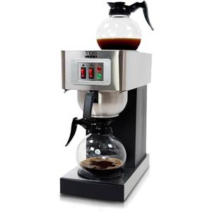 12-Cup Commercial Coffee Maker Stainless Steel - Double Coffee Machine for Office, Restaurant, Industrial Use - High Capacity Office Coffee Maker - TQS Cafe