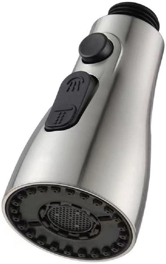 Pull Down Kitchen Faucet Sprayer Head Replacement Part - Pull Out Sink Sprayer Replacement Nozzle, Kitchen Faucet Head Hose Spray Tap Spout Only for G1/2(0.8inch)Connector (Brushed Nickel)