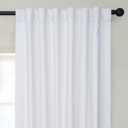 HPD Half Price Drapes Cotton True Blackout Curtains 120 inches Long Solid Thermal Insulated Window Treatment Curtain 50 X 120 (1 Panel), PRCT-BO09B-120, Whisper White