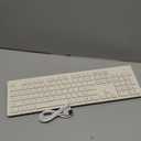 Wireless Keyboard, Quiet and Compact US Layout, Plug and Play, Unifying USB Receiver, White