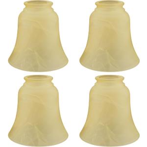 Aspen Creative 23109-4 Transitional Style Bell Shaped Antique Shade, 2-1/8" Fitter Size, 4-1/2" high x 4-5/8" Diameter, 4 Pack Replacement Glass