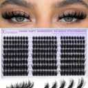 Kiromiro Lash Clusters with Spikes Eyelash Clusters Fluffy 12-20mm Cluster Eyelash Extensions 216pcs Individual Lashes Clusters Wispy DIY Lash Extension Cluster Lashes Mink