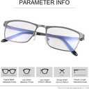 YIMI Mens Blue Light Glasses Men Computer Gaming BlueLight Blocking Glasses Metal Anti Eyestrain Clear Lens Eye Protection