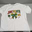 Juneteenth Coquette Bow Breaking Every Chain 1865 African Premium T-Shirt, Large, Whi
