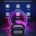 ANCOON Speakers Bluetooth Wireless: 80W(Peak) Loud Speaker with Bass, 20H Playtime, IPX6 Waterproof, Large Jobsite Speakers for Work, Outdoor, Workshop, Garage, Portable Speaker with TWS (Black)