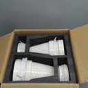 LE TAUCI Ceramic Plant Pots, 6 Inch Flower Pot with Drainage Hole & Saucer, Embossed Planter Pots for Indoor Plant Succulent, Orchid, Cactus, Home Decor - Set of 4, Arctic White