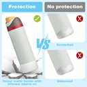 5 x Silicone Boot for Owala Water Bottle 24 oz 32 oz 40 oz, Anti-Slip Protective Sleeve for FreeSip/Twist/Flip Stainless Steel Water Bottles Accessories (White)