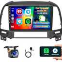 Car Radio for Hyundai Santa Fe 2006 2007 2008 2009 2010 2011 2012, Android 13 Car Stereo Wireless Carplay, 9 inch Touch Screen for Santa Fe Carplay Android Auto Bluetooth GPS 2G RAM 64G ROM