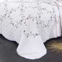 vctops  Elegant Floral Embroidered Bedspread Coverlet  100% Cotton Reversible Patchwork 1 Quilt  Full/Queen, Purple