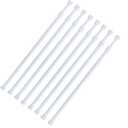 Tension Rods 28 to 48 Inches 8 Pack,Tension Curtain Rod,Spring Tension Rods,Adjustable Extension Spring Rods Closet Rod for Windows,Kitchen, Bathroom,Cupboard,Wardrobe