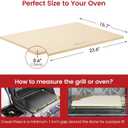 Pizza Stone, Rectangular Extra Large 23.6" x 15.8" x 0.6" Pizza Stones for Oven Grill, Industrial Commercial Heavy Duty Cordierite Baking Stone for Pizza Bread, Pizza Accessories, 14.19 lbs