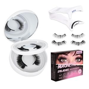 Vevela Magnetic Eyelashes Kit, 2 Pair Magnetic Lashes Natural Look with Applicator, No Glue Needed & ReusableEasy to Wear and Remove (VE-US-YC-2D01)